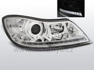 Přední světla s LED Škoda Octavia II 09-12 chrom