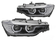 Přední světla s U-TYPE LED pro BMW F30/F31 2011-2015 černá