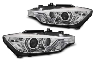 Přední světla s yellow LED pro BMW F30/F31 11-15 chromová