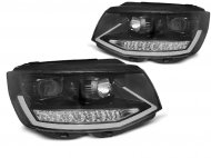 Přední světla TubeLights s LED denními světly, LED dynamický blinkr - VW T6 černá