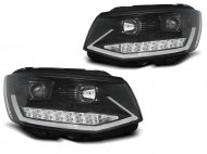 Přední světla TubeLights s LED denními světly VW T6 černá