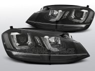 Přední světla U-LED BAR denní světla VW Golf 7 12- černá, black line