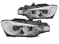 Přední světla U-TYPE LED pro BMW F30/F31 2011-2015 xenon chromová