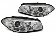 Přední světla xenon D1S AFS 3D LED angel eyes BMW F10 / F11 LCI 2013 - 2016 chromová