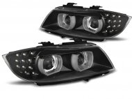 Přední světla xenon D1S, LED blinkr,DRL, BMW E90/E91 09-11 černá