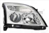 Přední světlo levé - OPEL VECTRA C SIGNUM -05 H7 chromové