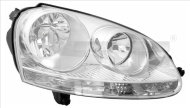 Přední světlo levé - VW GOLF V 03- H7/H7 střibrné