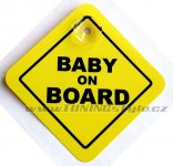Přísavka Baby on board žlutá
