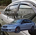 Protiprůvanové plexi, ofuky skel - Honda Accord 98- facelift (+zadní)