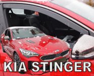 Protiprůvanové plexi, ofuky skel - Kia Stinger 5D 2017- přední