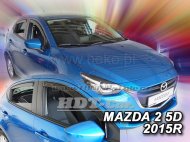Protiprůvanové plexi, ofuky skel - Mazda 2 5dv. 14- (+zadní)
