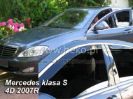 Protiprůvanové plexi, ofuky skel - Mercedes S W221 05- (+zadní) krátký