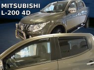 Protiprůvanové plexi, ofuky skel - Mitsubishi L 200 Double Cab 4dv 15- (+zadní)