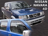 Protiprůvanové plexi, ofuky skel - Nissan Navara Pick up 01-05 (+zadní)