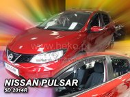 Protiprůvanové plexi, ofuky skel - Nissan Pulsar 5dv.14- (+zadní)
