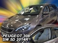 Protiprůvanové plexi, ofuky skel - Peugeot 308 II 5dv. 13- (+zadní) combi