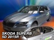 Protiprůvanové plexi, ofuky skel - Škoda Superb 5dv. 15- (+zadní) ltb