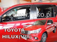 Protiprůvanové plexi, ofuky skel - Toyota Hilux 4dv 16- (+zadní)