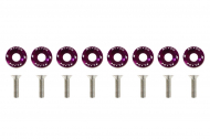 Ozdobné podložky se šrouby univerzální M6x1.0 SLIDE Purple 8ks 