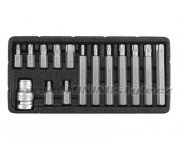 Sada bitů 15 ks TORX s otvorem box