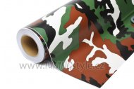 Samolepící stylingová wrap folie Camouflage Forest Green 152cm