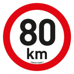 Samolepka omezení rychlosti  80 km/h reflexní (200 mm)