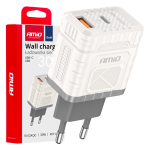 Síťová nabíječka Quick Charge GaN 30W USB-A + USB-C AMiO-04286