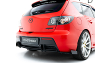 Splittery zadní boční Street Pro + flaps Mazda 3 MPS Mk1 EU Version černé