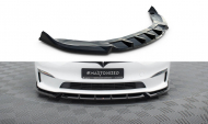 Spojler pod nárazník lipa V.1 Tesla Model S Plaid Mk1 Facelift černý lesklý plast
