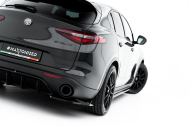 Splittery zadní boční V.2 Alfa Romeo Stelvio Mk1 černý lesklý plast