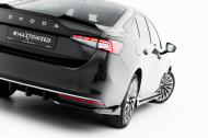 Splittery zadní boční V.2 Škoda Superb Mk4 černý lesklý plast