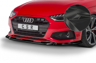Spoiler pod přední nárazník CSR CUP - Audi A4 B9 19- carbon look lesklý