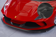Spoiler pod přední nárazník CSR CUP pro Ferrari F8 Tributo / Spider - carbon look lesklý