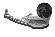 Spoiler pod přední nárazník CSR CUP pro Mercedes-Benz E-Klasse W213 / S213 - černý lesklý