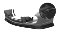 Spoiler pod přední nárazník CSR CUP pro Porsche 911/996 2002-2006 - carbon look lesklý