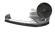 Spoiler pod přední nárazník CSR CUP pro Renault Trafic III 2021- carbon look matný