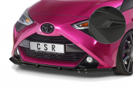 Spoiler pod přední nárazník CSR CUP - Toyota Aygo 2 18- Facelift carbon look matný 