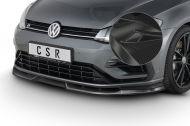 Spoiler pod přední nárazník CSR CUP -VW Golf VII R Facelift carbon look lesklý