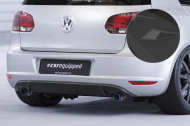 Spoiler pod zadní nárazní, difuzor CSR pro VW Golf 6 - černá struktura