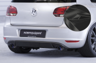 Spoiler pod zadní nárazní, difuzor CSR pro VW Golf 6 - černý lesklý
