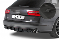 Spoiler pod zadní nárazník CSR - Audi A6 C7 4G Limo / Avant 11-14 carbon look matný 