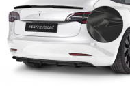 Spoiler pod zadní nárazník, difuzor Tesla Model 3 - Carbon look lesklý