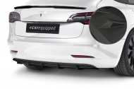 Spoiler pod zadní nárazník, difuzor Tesla Model 3 - Carbon look matný