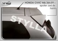 Spoiler zadní dveří horní, křídlo Stylla Honda Civic 3dv. 01-06