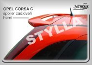 Spoiler zadní dveří horní, křídlo Stylla Opel Corsa Opel C 3dv. 00-