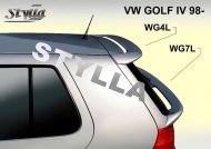 Spoiler zadní dveří horní, křídlo Stylla VW Golf IV 98-