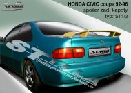 Spoiler zadní kapoty, křídlo Stylla Honda Civic coupe 92-96