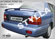 Spoiler zadní kapoty, křídlo Stylla Hyundai Pony sedan 93-