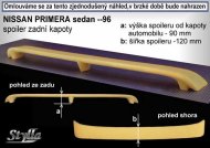 Spoiler zadní kapoty,křídlo Stylla Nissan Primera sedan 90-96