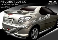Spoiler zadní kapoty, křídlo Stylla Peugeot 206 cc 00-